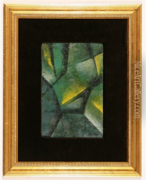 Green And Yellow Composition Oil Painting - Lyubov Popova