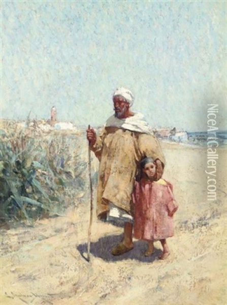 Father And Son Oil Painting - Edmund Aubrey Hunt