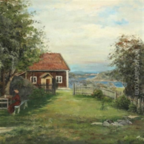 Fra Blotebogen, Stromstad Oil Painting - Hulda Gronneberg