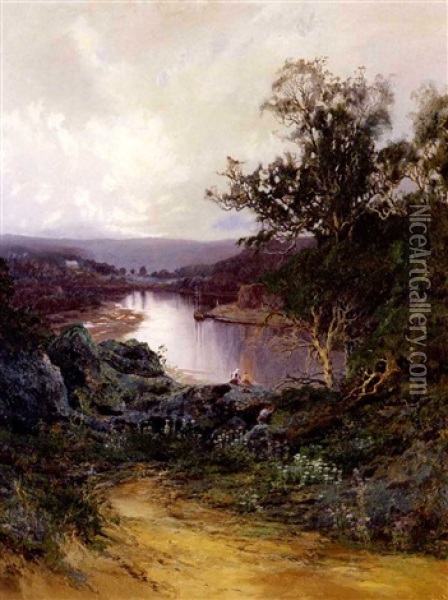 Lane Cover From 'italia' Hunters Hill, New South Wales Oil Painting - William Charles Piguenit