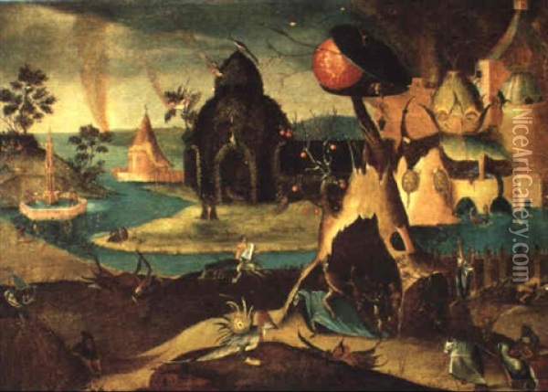 The Garden Of Earthly Delights Oil Painting - Hieronymus Bosch