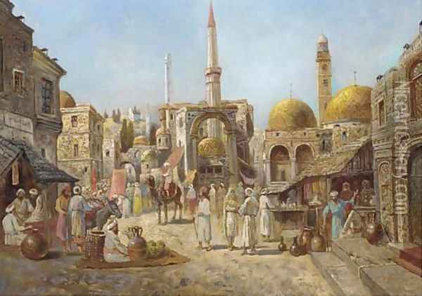 Enel souk Oil Painting - Juan Jose Garate Y Clavero