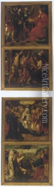 Christ Before Pilate Oil Painting - Cornelius Engebrechtsz