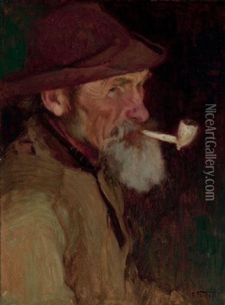 A Maine Fisherman Oil Painting - Edward Henry Potthast