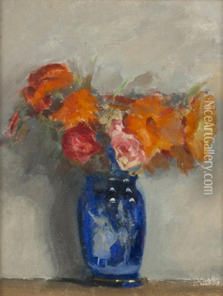 The Blue Vase Oil Painting - Alson Skinner Clark