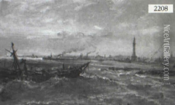 Wreck Off Yarmouth Oil Painting - Edwin Hayes