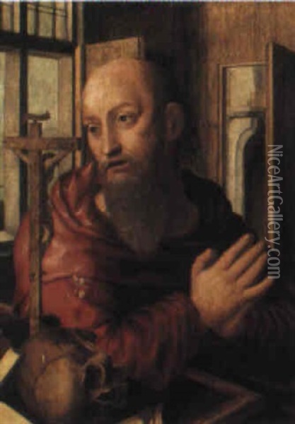 St. Jerome Oil Painting - Marinus van Reymerswaele