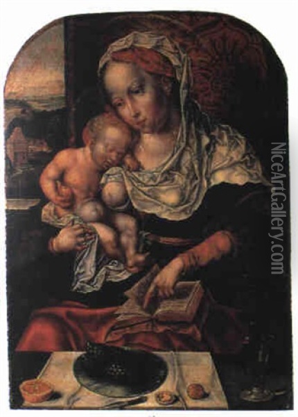 La Virgen De La Leche Oil Painting - Joos Van Cleve