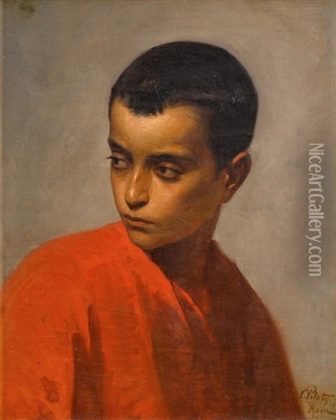 Portrait Of A Boy Oil Painting - Karl Theodor von Piloty