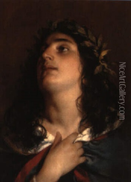 Portrait Einer Schauspielerin Oil Painting - Friedrich von Amerling