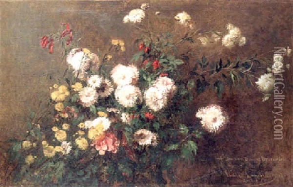 Brassee De Fleurs Oil Painting - Emile Charles Lambinet