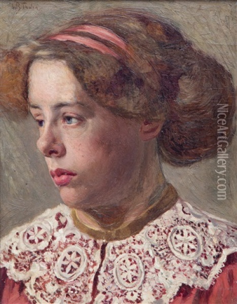 Portrait Of Dora Arntzenius Oil Painting - Willem Bastiaan Tholen