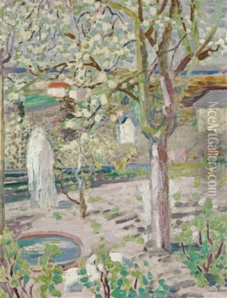 Arbres A La Vasque Oil Painting - Maurice Denis