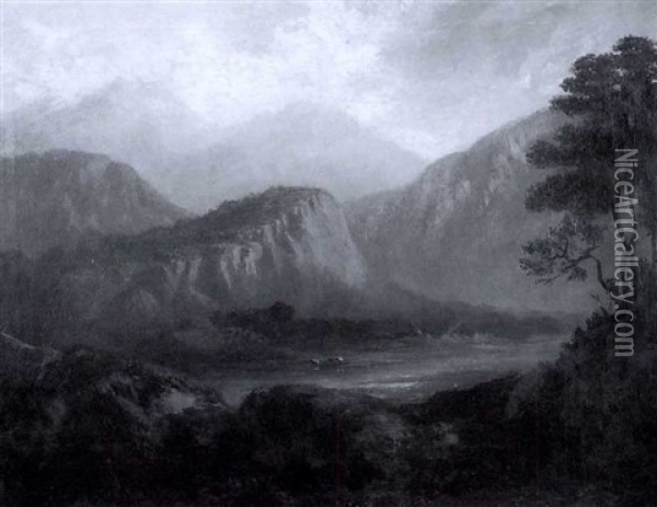 Morning In The Highlands Oil Painting - Robert Gibb the Elder