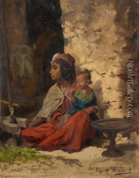 Maternite Oil Painting - Eugene Alexis Girardet