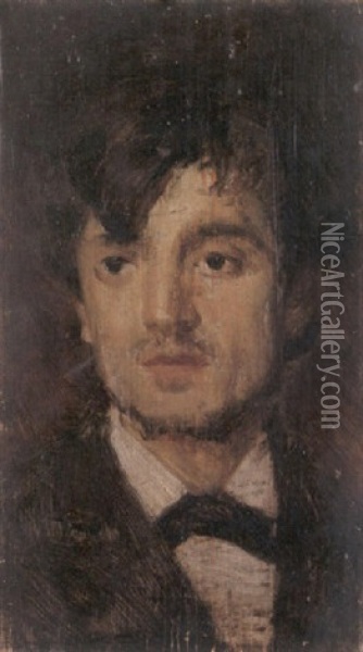 Ritratto Di Giovane Uomo Oil Painting - Antonio Mancini