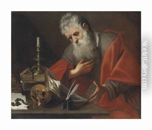 Saint Jerome In His Study Oil Painting -  Caravaggio