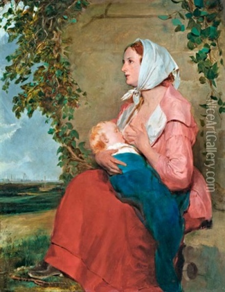 Anya Gyermekevel Oil Painting - Carl Von Kratzer
