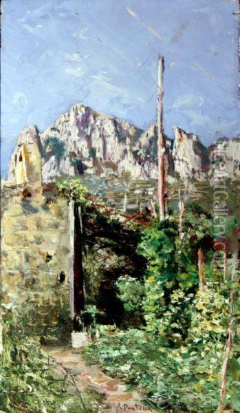 Casolare A Capri Oil Painting - Attilio Pratella