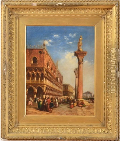 Piazza San Marco Oil Painting - Edward F. D. Pritchard