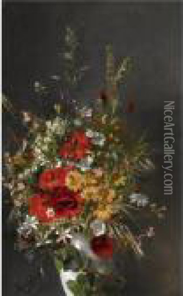 Summer Bouquet Oil Painting - Rubens Santoro