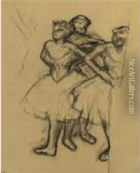 Trois Danseuses Oil Painting - Edgar Degas