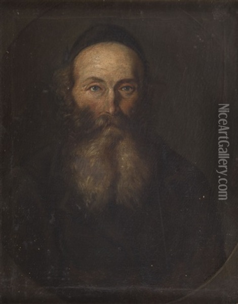 Portrait Of A Jew Oil Painting - Wincenty Smokowski