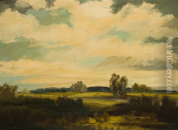 Flachlandschaft Oil Painting - Viktor Rolin