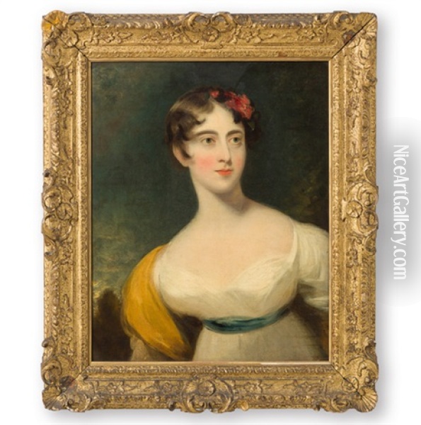 Bildnis Der Lady Emily Harriet Wellesley-pole (lady Raglan) Oil Painting - Thomas Lawrence