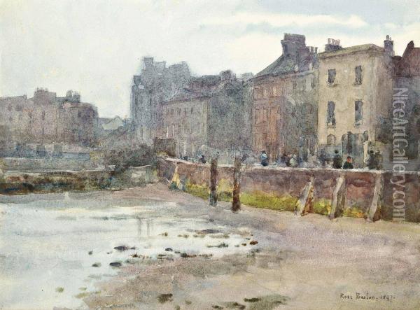 Old Chelsea Wall, London Oil Painting - Rose Barton