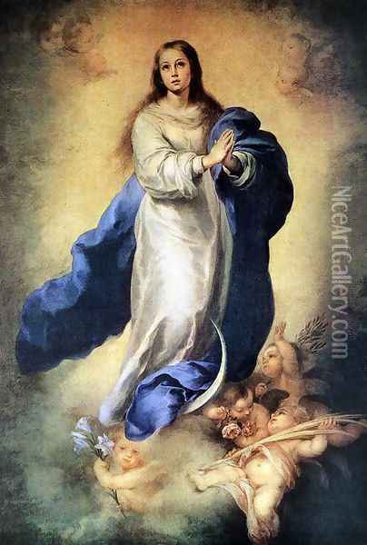Immaculate Conception 1665-70 Oil Painting - Bartolome Esteban Murillo