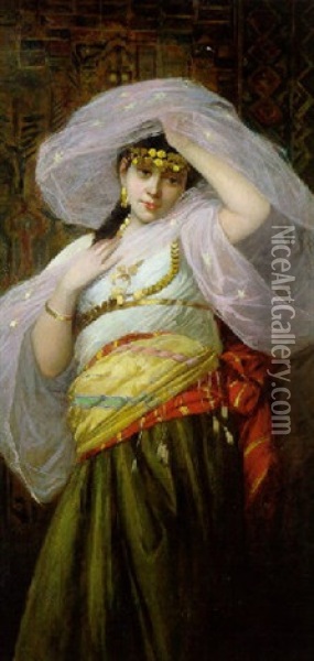 An Arab Dancer Oil Painting - Giovanni Costa