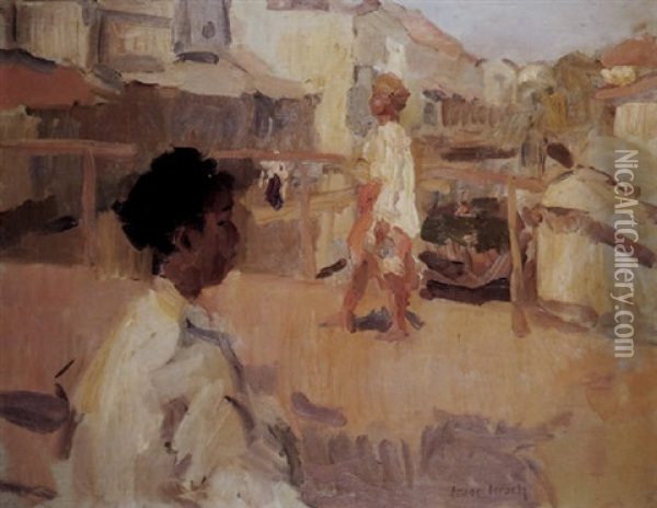 Bridge, Batavia Oil Painting - Isaac Israels