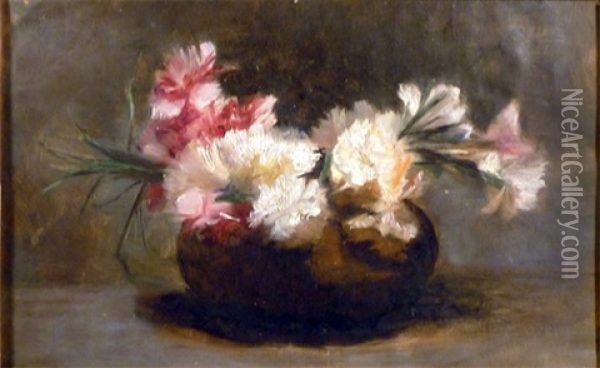 Still Life With Flowers Oil Painting - Hermann Dudley Murphy