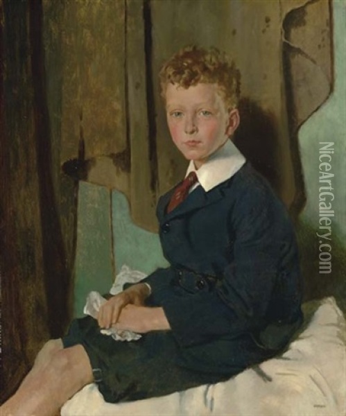 Portrait Of Mr. John Drum, Jr. Oil Painting - Sir William Orpen