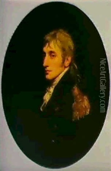 Portrait Of Captain Joseph Lamb Popham (1771-1833) Oil Painting - John Opie