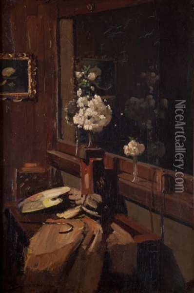 Interior At Olinda Oil Painting - Arthur Streeton