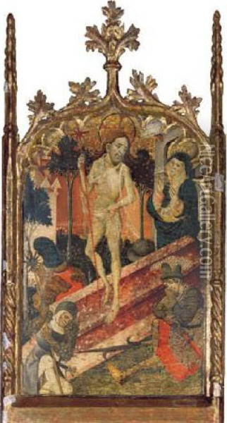 The Resurrection Oil Painting - Master Of The Pala Sforzesca