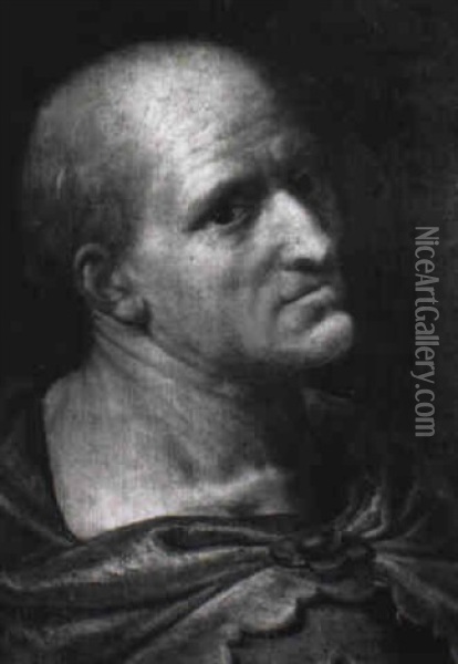 Portret Van Een Romeinse Keizer Oil Painting - Paulus Moreelse
