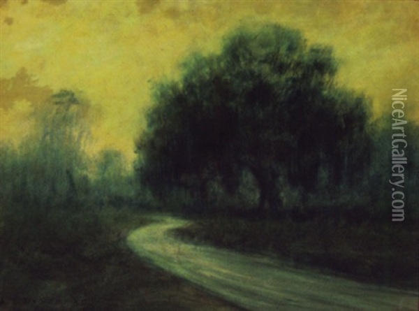 Road Through The Bayou Oil Painting - Alexander John Drysdale