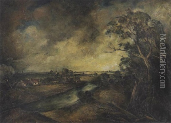 Niederlandische Landschaft Oil Painting - Wilhelm Schmetz
