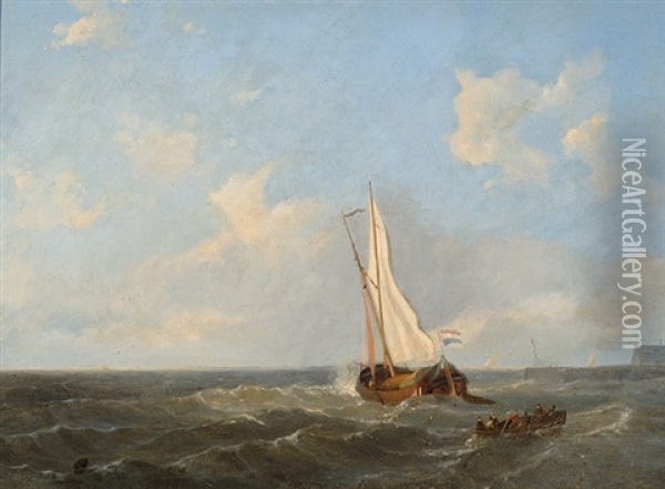 Sea View Oil Painting - Johannes Hermanus Bernardus Loots