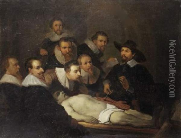 La Lecon D'anatomie Du Docteur Nicolaes Tulp Oil Painting - Rembrandt Van Rijn