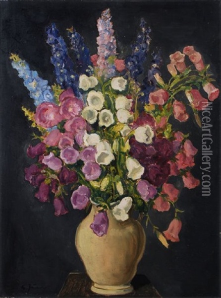 Glockenblumen Oil Painting - Fritz Max Hofmann-Juan