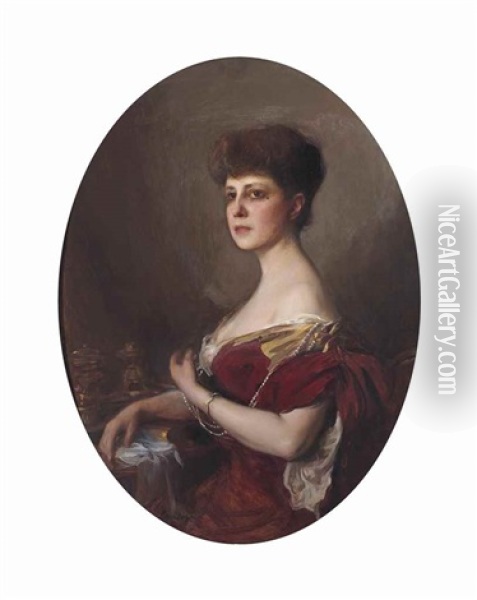La Comtesse Jean De Castellane, Nee Mademoiselle Dorothee De Talleyrand Perigord Oil Painting - Philip Alexius De Laszlo