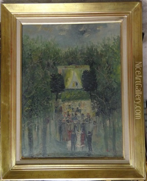 Le Theatre Oil Painting - Emile Boyer