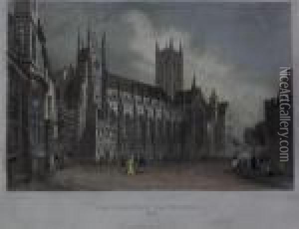 Canterbury Cathedral, Kent Oil Painting - Samuel Lacey