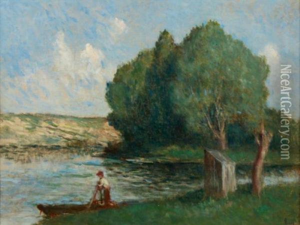 Bord De L'etang Oil Painting - Maximilien Luce