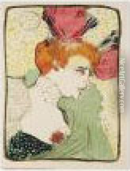 Mademoiselle Marcelle Lender, En Buste (w.99; D.102; And A.131) Oil Painting - Henri De Toulouse-Lautrec