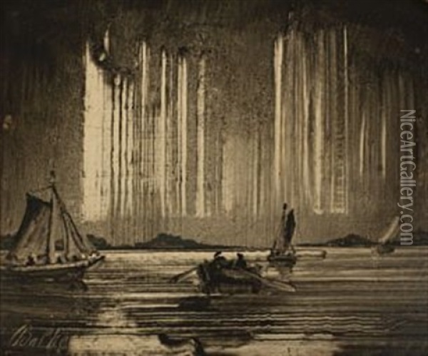 Nordlys Oil Painting - Peder Balke